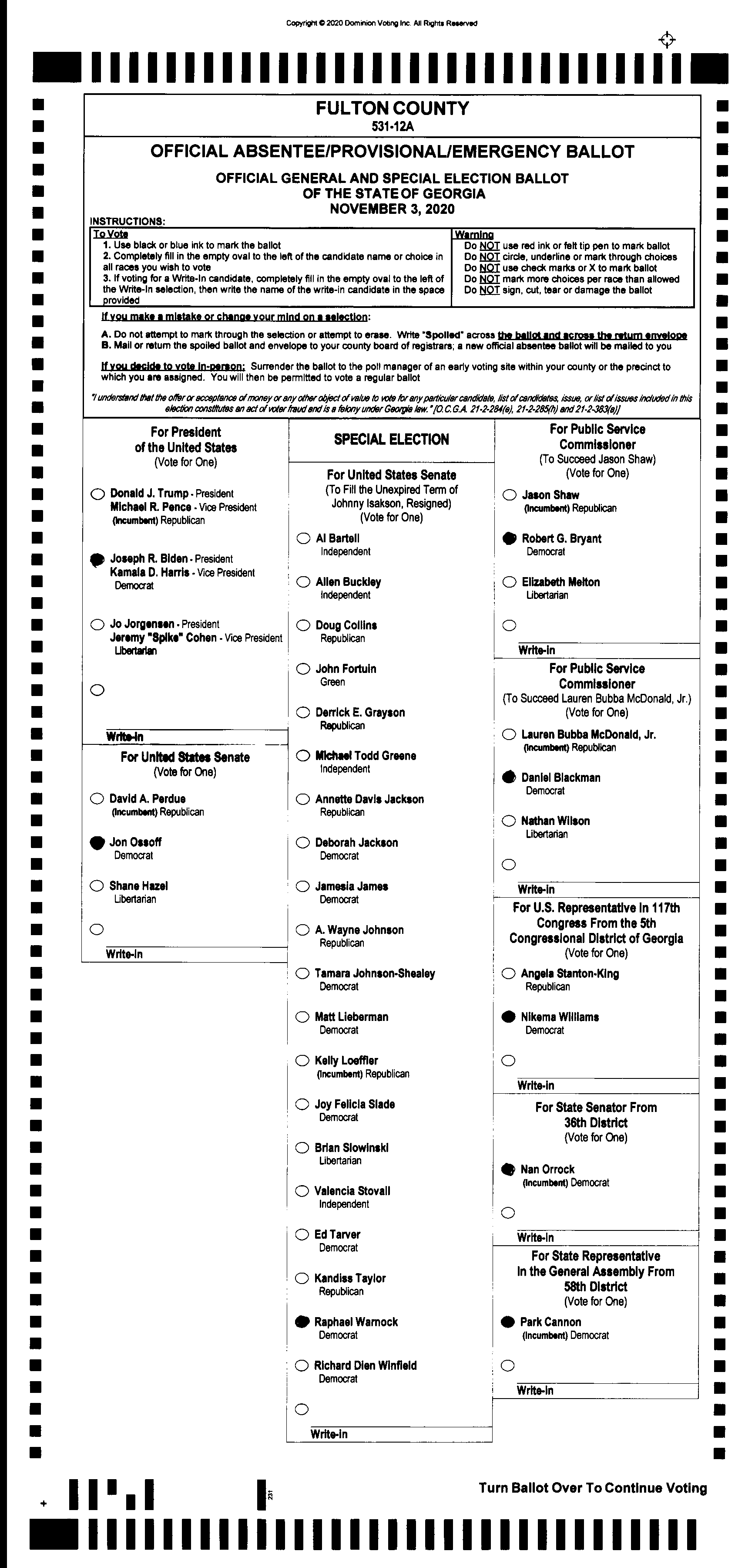 Doubled Ballot